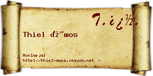 Thiel Ámos névjegykártya